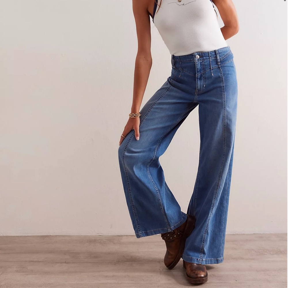 free people libre wide legs jeans